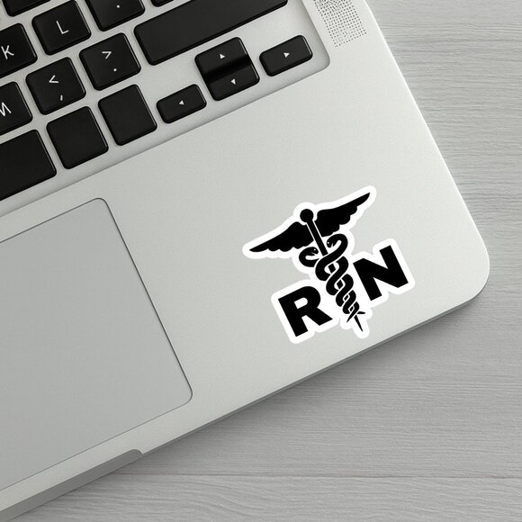 Registered Nurse R & N Symbol with font Sticker For Laptops iPhone notebook suit - Picture 2 of 7